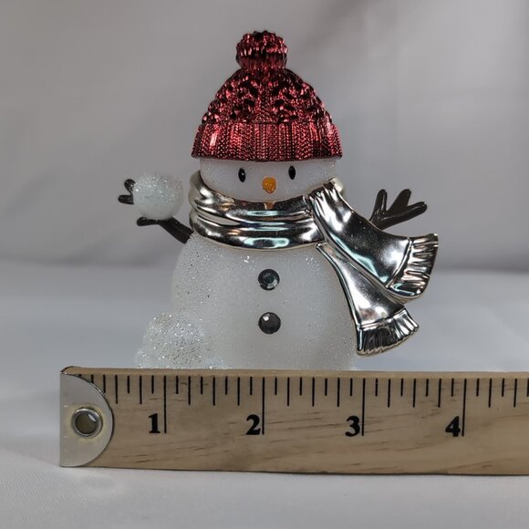 Bath & Body Works Wallflower Plug-In Snowman Glitter Snowball Red Hat Scarf - Picture 10 of 13